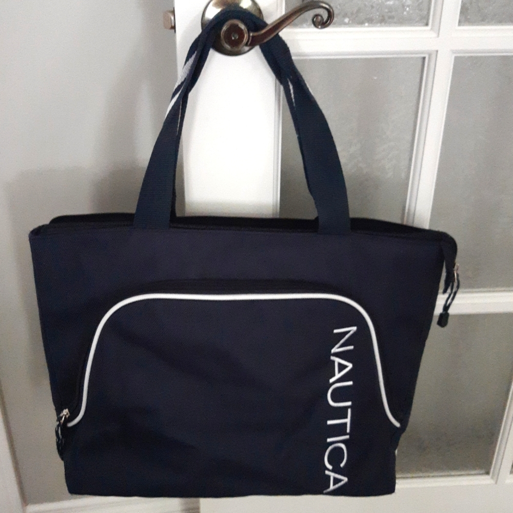 NWOT***Nautica / Large Blue Canvas Beach Tote
